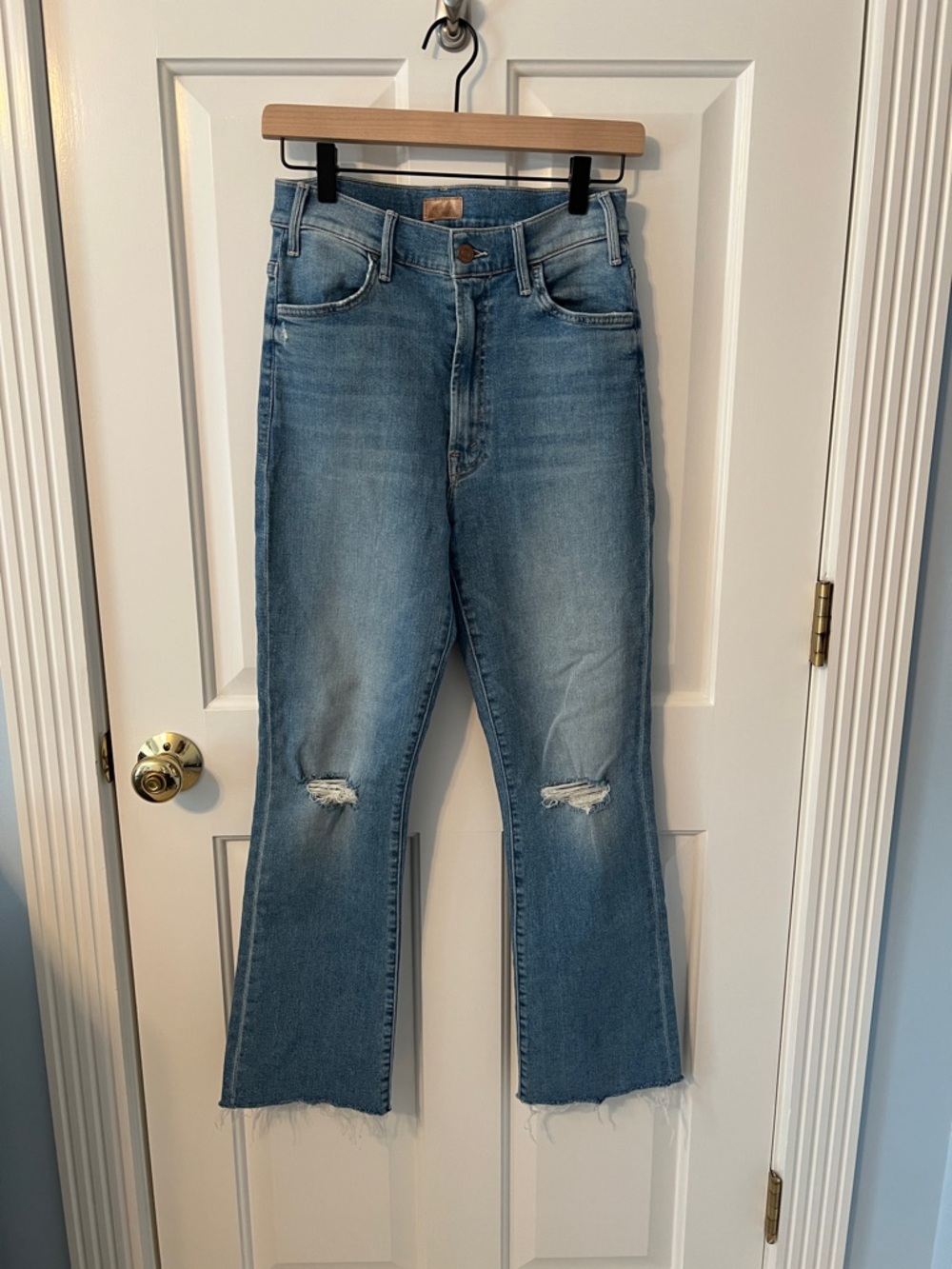 Mother The Hustler Ankle Fray, Size 28